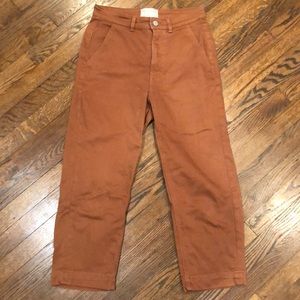 Everlane Straight Leg Crop in Brown